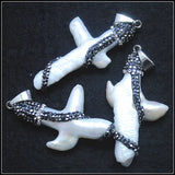 Cross Shape Pearl Pendant with Rhinestone for Necklace Making