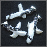 Cross Shape Pearl Pendant with Rhinestone for Necklace Making