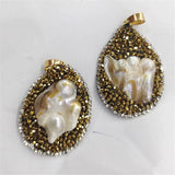 Oyster Pearl Pendant With Rhinestone for Women's Jewelry