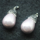 Shell Pendant Mother Of Pearl Necklace Making With Rhinestone