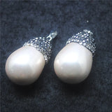 Shell Pendant Mother Of Pearl Necklace Making With Rhinestone