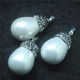 Shell Pendant Mother Of Pearl Necklace Making With Rhinestone