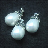 Shell Pendant Mother Of Pearl Necklace Making With Rhinestone