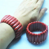 Nature Sponge Coral Bracelet Women Bangle 35MM Width Clothes Party Wear