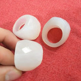 1PC Nature Stone Rings for Wedding Marriage Evening Decorative Red Malachite