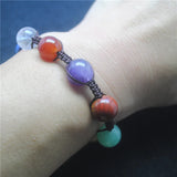 Flexible Gem Stone Bracelets Round And Square Shape 12MM