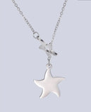 Vintage Starfish Pendant Choker Necklace Stainless Steel