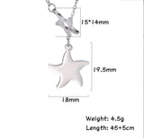 Vintage Starfish Pendant Choker Necklace Stainless Steel