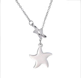 Vintage Starfish Pendant Choker Necklace Stainless Steel