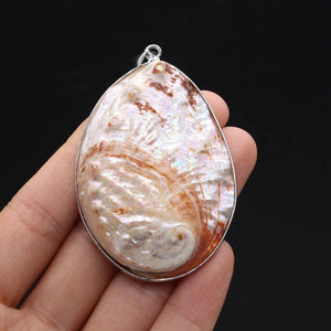 1PC Oval Abalone Shell Charms for DIY Necklaces Earrings