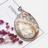 1PC Oval Abalone Shell Charms for DIY Necklaces Earrings