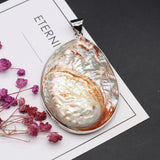 1PC Oval Abalone Shell Charms for DIY Necklaces Earrings