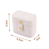 Mini Portable PU Leather Ring Case Travel Jewelry Storage Box