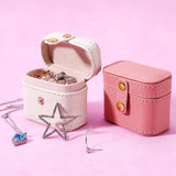 Mini Portable PU Leather Ring Case Travel Jewelry Storage Box