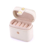 Mini Portable PU Leather Ring Case Travel Jewelry Storage Box