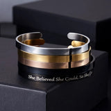 Personalized Engraved Name Steel Bracelet Jewelry for Women Men