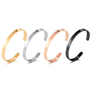 Personalized Engraved Name Steel Bracelet Jewelry for Women Men