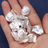 1PC Petal Shape Pearl Natural Freshwater Pearl Beads No Hole Loose Beads 13-18mm