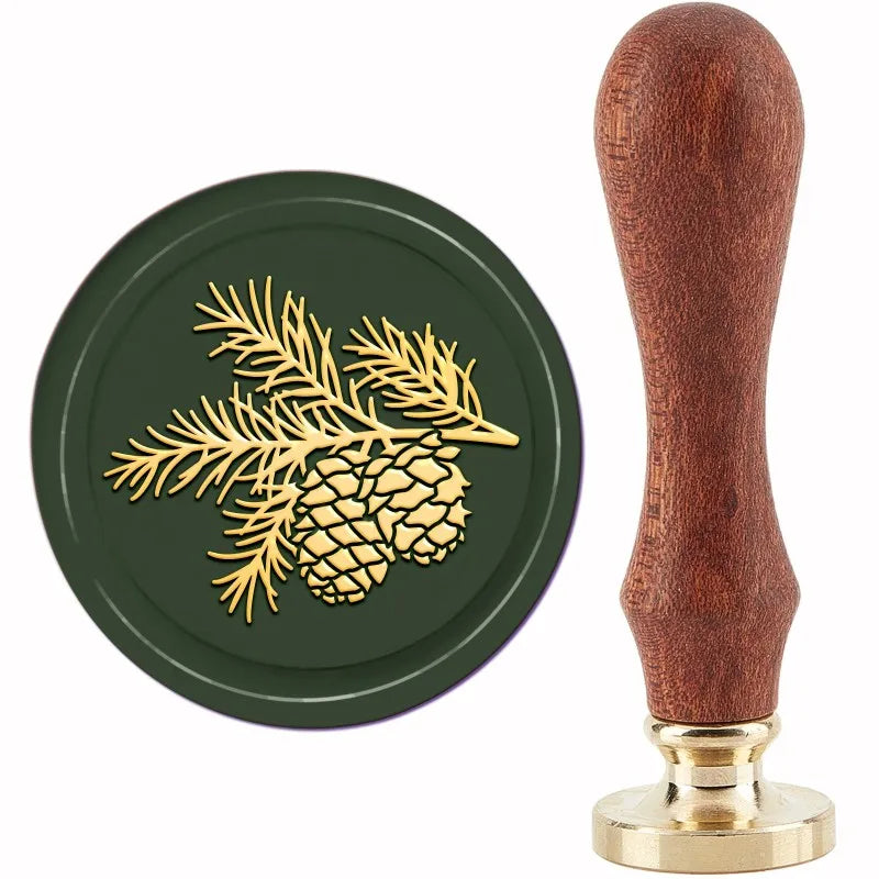 Pine Cones Wax Seal Stamp 30mm for Invitations