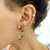 24K Gold/925 Silver Clip Earrings Ear Cuff for Women