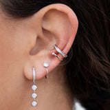 24K Gold/925 Silver Clip Earrings Ear Cuff for Women