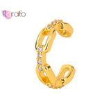 24K Gold/Silver Plated Zircon Ear Cuff Women Earrings