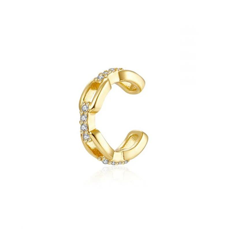 24K Gold/Silver Plated Zircon Ear Cuff Women Earrings