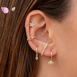 24K Gold/Silver Plated Zircon Ear Cuff Women Earrings