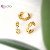 24K Gold/Silver Plated Zircon Ear Cuff Women Earrings
