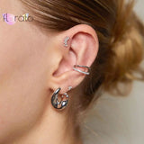 24k & Silver Plated Cross Bilayer Ear Cuff Non Pierced Earrings