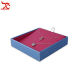Portable PU Necklace Earring Jewelry Display Tray
