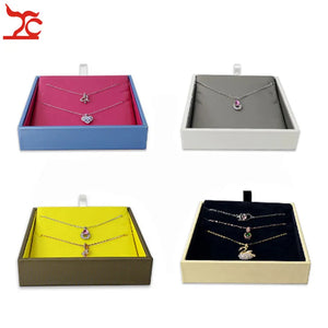 Portable PU Necklace Earring Jewelry Display Tray