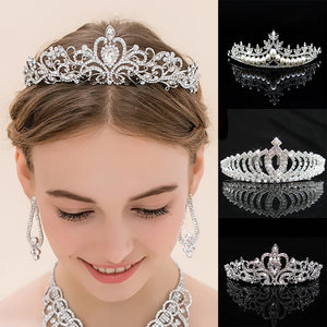 Crystal Bridal Tiaras Headband for Girls Prom Wedding Party Hair Jewelry