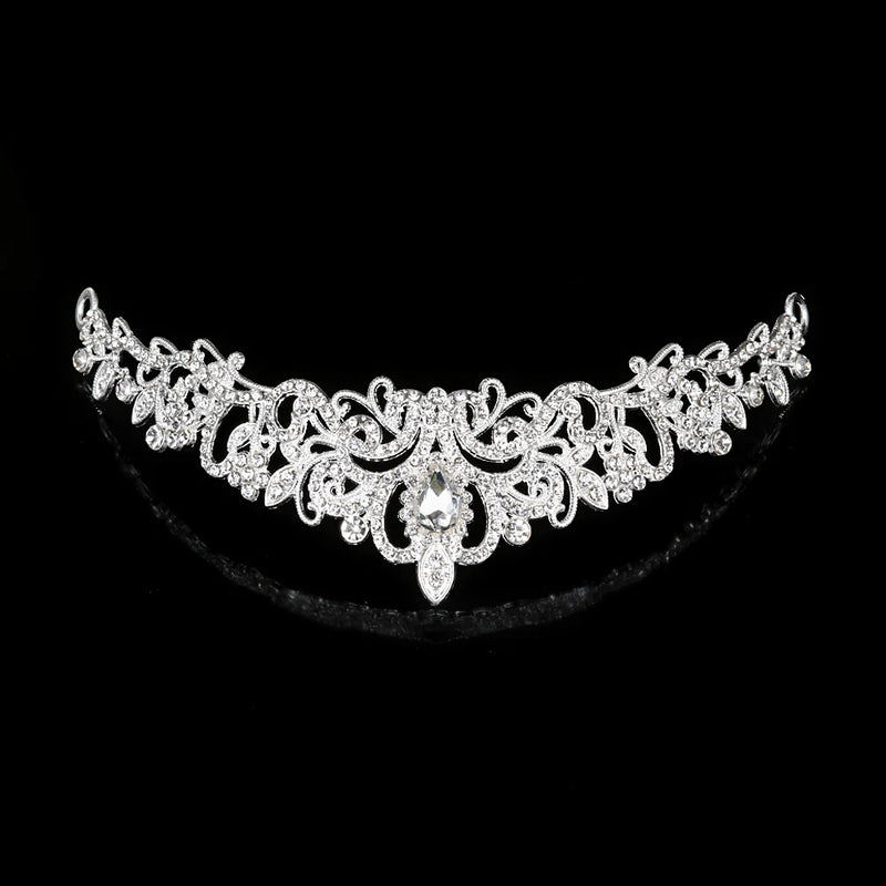 Crystal Bridal Tiaras Headband for Girls Prom Wedding Party Hair Jewelry