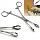 Slotted Sponge Forceps Ring Clamp Pliers Piercing Tool