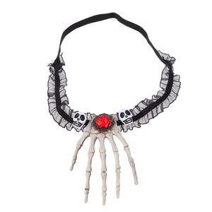 Bone Pendant Necklace for Cosplay Halloween Fancy Party