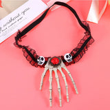 Bone Pendant Necklace for Cosplay Halloween Fancy Party