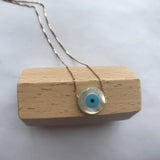 12mm Round Eyes Charm Mother of Pearl Shell Necklace