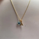1PC A CZ Eye Charm Chain S925 Silver Necklace