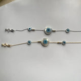 Round Eye Mother of Pearl Shell Charm Bracelet