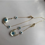 Round Eye Mother of Pearl Shell Charm Bracelet