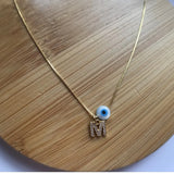 S925 Silver Necklace with Round Eye Charm, 1PC Promotion