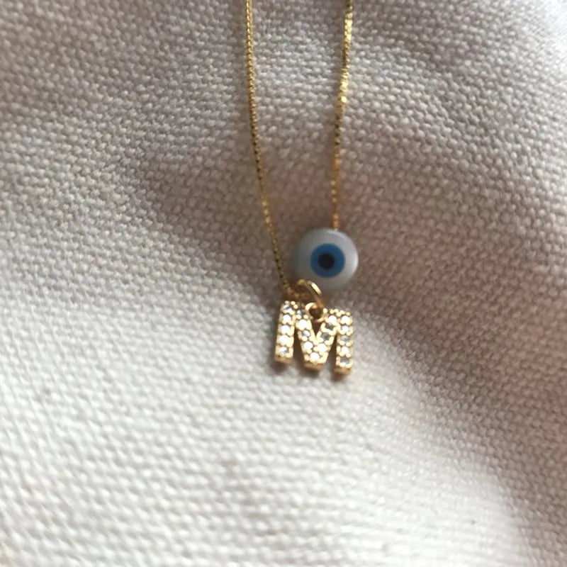 S925 Silver Necklace with Round Eye Charm, 1PC Promotion
