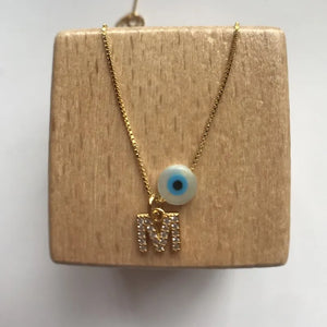 S925 Silver Necklace with Round Eye Charm, 1PC Promotion