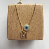 S925 Silver Necklace with Round Eye Charm, 1PC Promotion