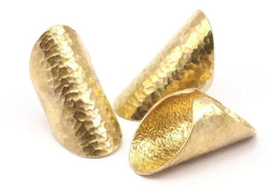 Adjustable Knuckle Gladiator Ring Raw Brass YN141