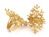 Raw Brass Adjustable Tree Rings YN0034