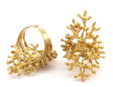 Raw Brass Adjustable Tree Rings YN0034