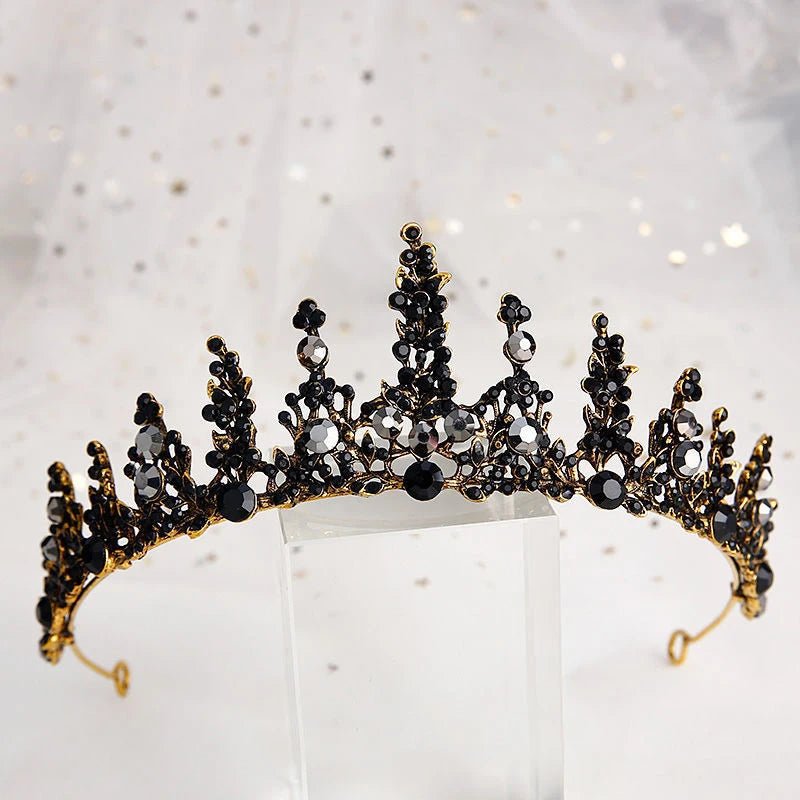 Retro Crystal Rhinestone Crown Bride Hair Ornaments Wedding Hair Accessories