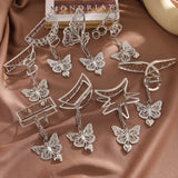 Retro Metal Butterfly Hair Clip Love Pendant Hair Jaw Grip